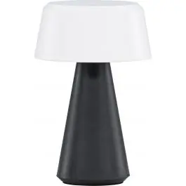 Finale Aktion Tischlampe Stratford Venture Design - Kunststoff Schwarz Weiß - Ø15x23cm