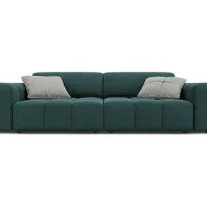 CXL by Christian Lacroix - 3-Sitzer Sofa "Luc" Sitzer aus Samt petrol - 204x102x70cm Kostenloser Rückversand