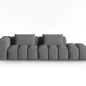 Schneller Versand CXL by Christian Lacroix - 3-Sitzer modulares Sofa rechts "Lorella" Sitzer aus strukturiertem Stoff grau - 265x85x70cm