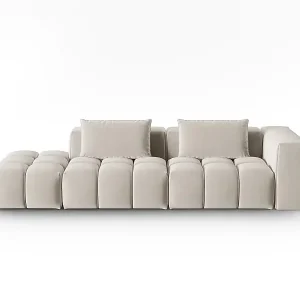 Beliebt CXL by Christian Lacroix - 3-Sitzer modulares Sofa links "Lorella" Sitzer aus Samt Ecru - 265x85x70cm