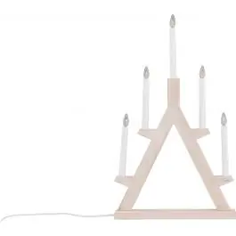 Adventskerzenhalter Val Thorens Venture Design - Weiß gekalkte Kiefer - 60x36x6 cm Schneller Versand