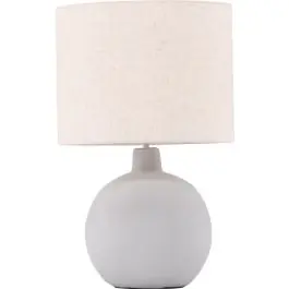 Expressversand Tischleuchte Torcello Venture Design - Beton & Leinen - 32x51x32 cm - Grau