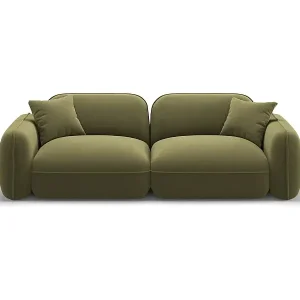 Ausverkauf CXL by Christian Lacroix - 3-Sitzer modulares Sofa "Lucien" Sitzer aus Samt hellgrün - 230x90x70cm