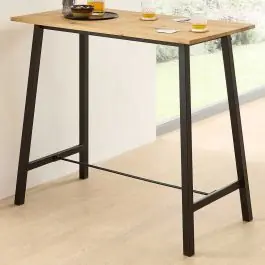 Bartisch Jules - 120x60x104cm - Eiche massiv/schwarz Sonderaktion