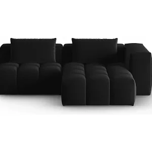CXL by Christian Lacroix - 3-Sitzer modulares Ecksofa rechts "Lorella" Sitzer aus Samt schwarz - 205x145x70cm Begrenztes Angebot