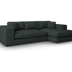 Billig CXL by Christian Lacroix - 5-Sitzer Ecksofa rechts "Tendance" Sitzer aus Cord schwarz - 282x174x72cm