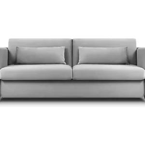 Saisonangebot CXL by Christian Lacroix - 2-Sitzer ausklappbares Sofa "Yanis" Sitzer aus Samt grau - 182x102x80cm