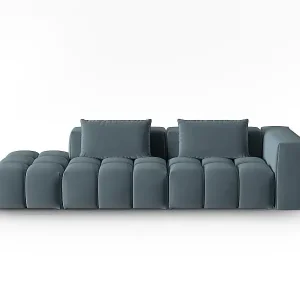 Kostenloser Rückversand CXL by Christian Lacroix - 3-Sitzer modulares Sofa links "Lorella" Sitzer aus Samt pastellblau - 265x85x70cm