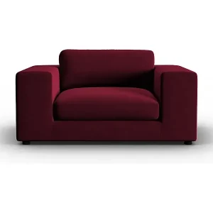 Schneller Versand CXL by Christian Lacroix - 1,5-Sitzer Sofa "Tendance" Sitzer aus Samt rot - 156x122x72cm