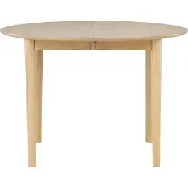 Angebot Runder Esstisch Gilda Venture Design - MDF Weiß gewaschen - Ø110(+40) cm