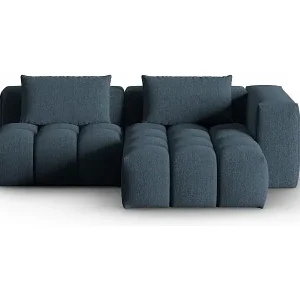 CXL by Christian Lacroix - 3-Sitzer modulares Ecksofa rechts "Lorella" Sitzer aus strukturiertem Stoff dunkelblau - 205x145x70cm Neue Kollektion