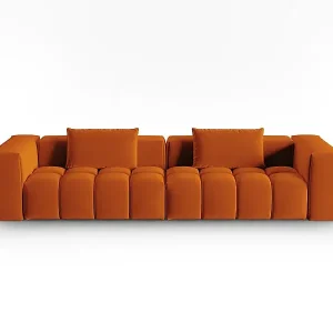 Top-Seller CXL by Christian Lacroix - 5-Sitzer modulares Sofa "Lorella" Sitzer aus Samt terrakotta - 290x85x70cm