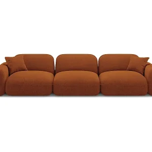 CXL by Christian Lacroix - 4-Sitzer modulares Sofa "Lucien" Sitzer aus Samt terrakotta - 320x90x70cm Saisonangebot