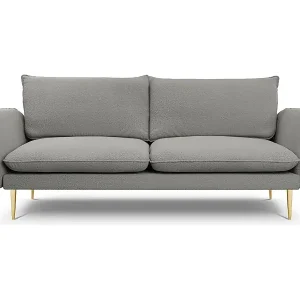 Cosmopolitan Design - 3-Sitzer Sofa "Vienna" aus Boucle grau - 200x92x95cm Nur Heute