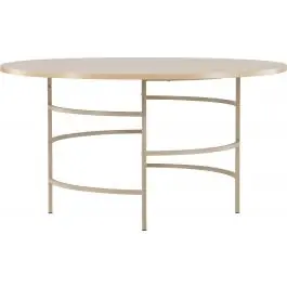 Runder Esstisch Seine Dakara - Metall/MDF - ⌀110x73 cm - Beige Sichere Zahlung