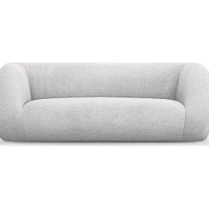Garantierte Lieferung Cosmopolitan Design - 2-Sitzer Sofa "Essen" aus Boucle hellgrau - 210x95x86cm