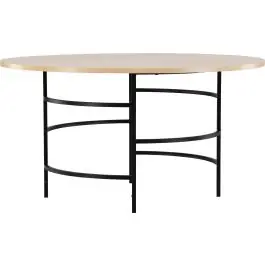 Sofort Bestellen Runder Esstisch Copenhagen Venture Design - MDF Weiß gewaschen - ⌀140x74 cm