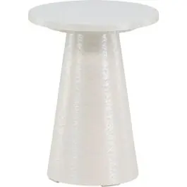 Gratis Versand Beistelltisch Lanzo Venture Design - MDF hochglanz weiß - ⌀35x45 cm