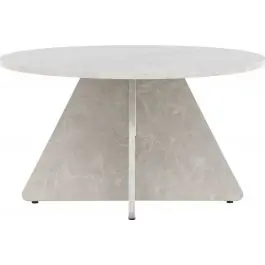 Aktuell Couchtisch Bootcut Venture Design - MDF Beige - Ø80x45 cm