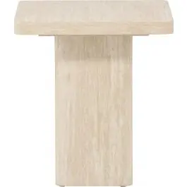 Sichere Zahlung Couchtisch Qvart von Venture Design - MDF Travertinoptik - 50x50x56 cm Beige