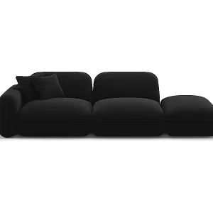 Kostenloser Rückversand CXL by Christian Lacroix - 3-Sitzer modulares Sofa rechts "Lucien" Sitzer aus Samt schwarz - 295x90x70cm