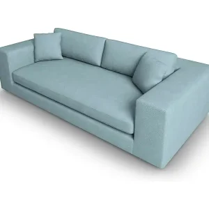 Günstig CXL by Christian Lacroix - 4-Sitzer Sofa "Tendance" Sitzer aus Cord hellblau - 262x122x72cm
