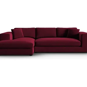 CXL by Christian Lacroix - 5-Sitzer Ecksofa links "Tendance" Sitzer aus Samt rot - 282x174x72cm Preisknaller