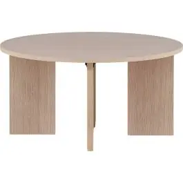 Sofatisch Askerön Venture Design - MDF Weiß gewaschen - Ø 80 cm - Weiß Super-Preis