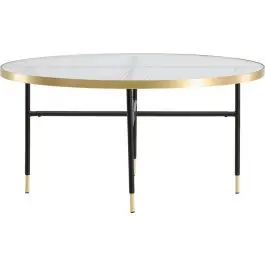 Couchtisch Bubbles Venture Design - Messing, Pressglas Ø98 cm, Gold Beliebt