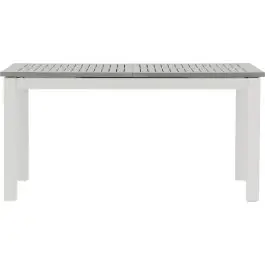 Heißes Angebot Esstisch Albany Venture Design – Aintwood/Aluminium – 152x90 cm – Weiß/Grau