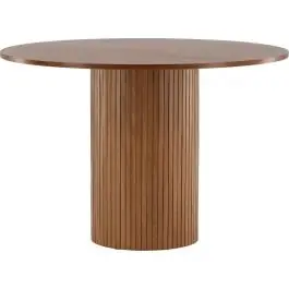 Schneller Versand Runder Esstisch Bianca Venture Design - Furnier - ⌀110 cm - Nussbaum