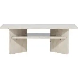 Couchtisch Ålesund Venture Design - MDF Marmoroptik - 120x60x42 cm - Beige Solange Der Vorrat Reicht