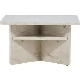 Couchtisch Ålesund Venture Design – MDF Marmoroptik – 75x75 cm – Beige Sonderangebot