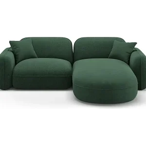 Markenprodukt CXL by Christian Lacroix - 3-Sitzer modulares Ecksofa rechts "Lucien" Sitzer aus Samt grün - 230x165x70cm