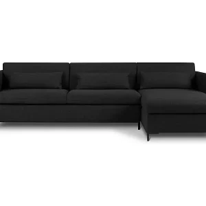 CXL by Christian Lacroix - 5-Sitzer ausklappbares Ecksofa rechts mit Container "Yanis" Sitzer aus strukturiertem Stoff dunkelgrau - 280x170x80cm Bestseller