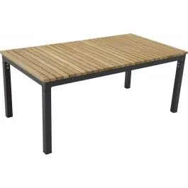 Echt Couchtisch Brasilia Venture Design Schwarz/Teak 110x60x45 cm