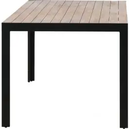 Esstisch Bois Venture Design - Akazie/Naturholz, Aluminium Beine - 205x90x75 cm - Braun/Schwarz Sonderaktion