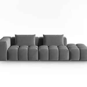 CXL by Christian Lacroix - 3-Sitzer modulares Sofa rechts "Lorella" Sitzer aus Samt Zement - 265x85x70cm Geprüft