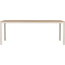 Nur Heute Rechteckiger Esstisch Break Venture Design - Aluminium, 205x90 cm, Beige