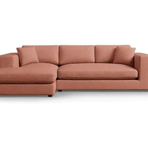 CXL by Christian Lacroix - 5-Sitzer Ecksofa links "Tendance" Sitzer aus strukturiertem Stoff rot - 282x174x72cm Sale