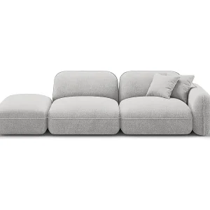 CXL by Christian Lacroix - 3-Sitzer modulares Sofa links "Lucien" Sitzer aus Samt hellgrau - 295x90x70cm Must-Have