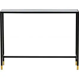 Schneller Versand Beistelltisch Dipp Venture Design - Stahl schwarz/messing - 100x30x75 cm