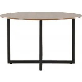 Preis Gesenkt Runder Esstisch Durango Venture Design - Walnuss MDF Schwarz - Ø120cm