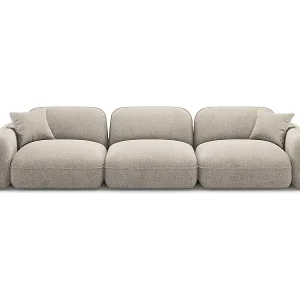 Expressversand CXL by Christian Lacroix - 4-Sitzer modulares Sofa "Lucien" Sitzer aus Samt dunkelbeige - 320x90x70cm