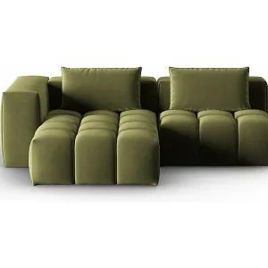 Jetzt Bestellen CXL by Christian Lacroix - 3-Sitzer modulares Ecksofa links "Lorella" Sitzer aus Samt hellgrün - 205x145x70cm