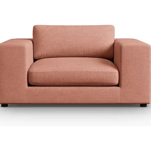 Sale CXL by Christian Lacroix - 1,5-Sitzer Sofa "Tendance" Sitzer aus strukturiertem Stoff rot - 156x122x72cm