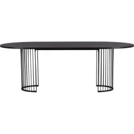 Ovaler Esstisch Hamneskär Venture Design - MDF Schwarz - 220x110 cm Online Kaufen