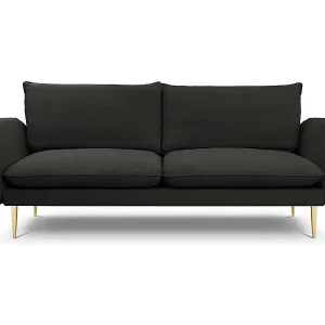 Sonderangebot Cosmopolitan Design - 3-Sitzer Sofa "Vienna" aus Boucle schwarz - 200x92x95cm