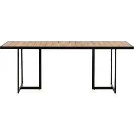 Sichere Zahlung Esstisch Khung Venture Design - Akazie / Schwarzer Stahl - 200x100 cm - Natur