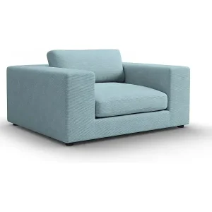 Knallerangebot CXL by Christian Lacroix - 1,5-Sitzer Sofa "Tendance" Sitzer aus Cord hellblau - 156x122x72cm
